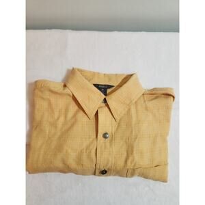 Royal Robbins Shirt Mens Medium Orange Plaid Short Sleeve Gorpcore Camping Modal